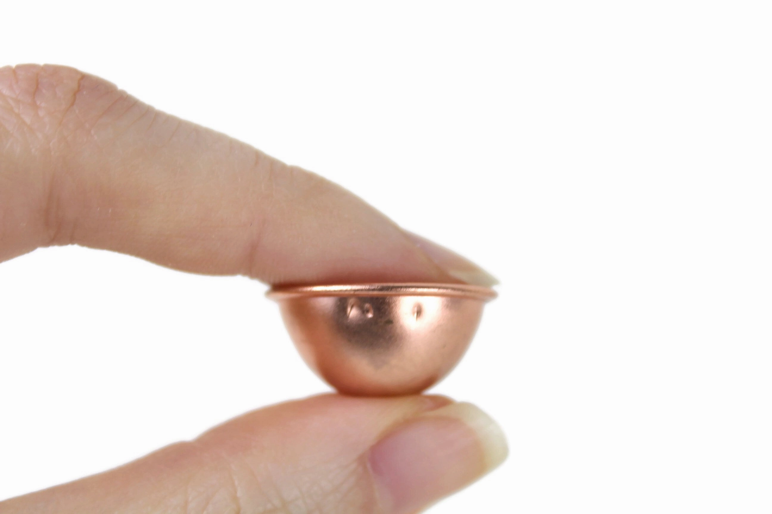 Set of 2 Vintage 1:12 Miniature Dollhouse Copper Nesting Bowls