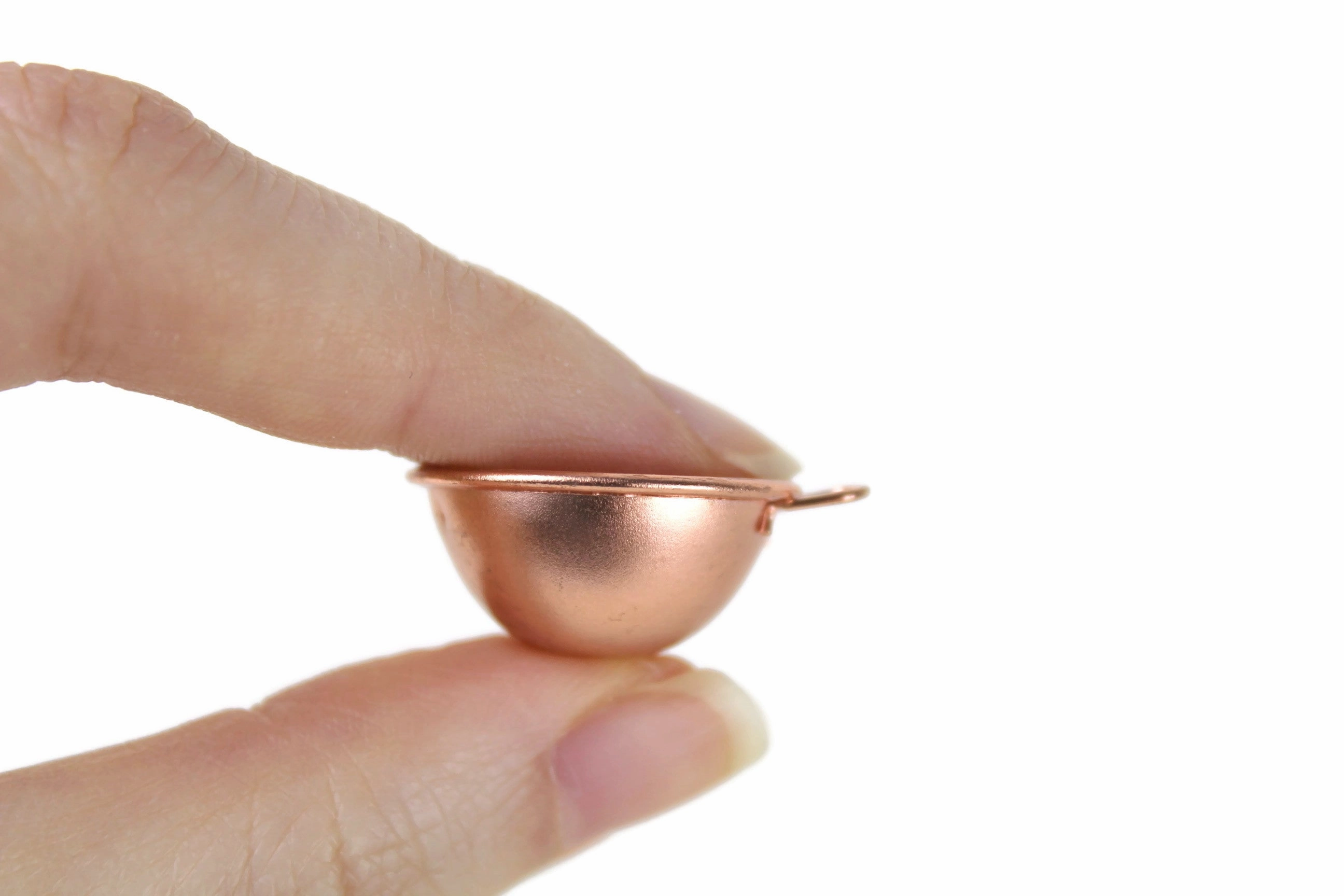 Set of 2 Vintage 1:12 Miniature Dollhouse Copper Nesting Bowls
