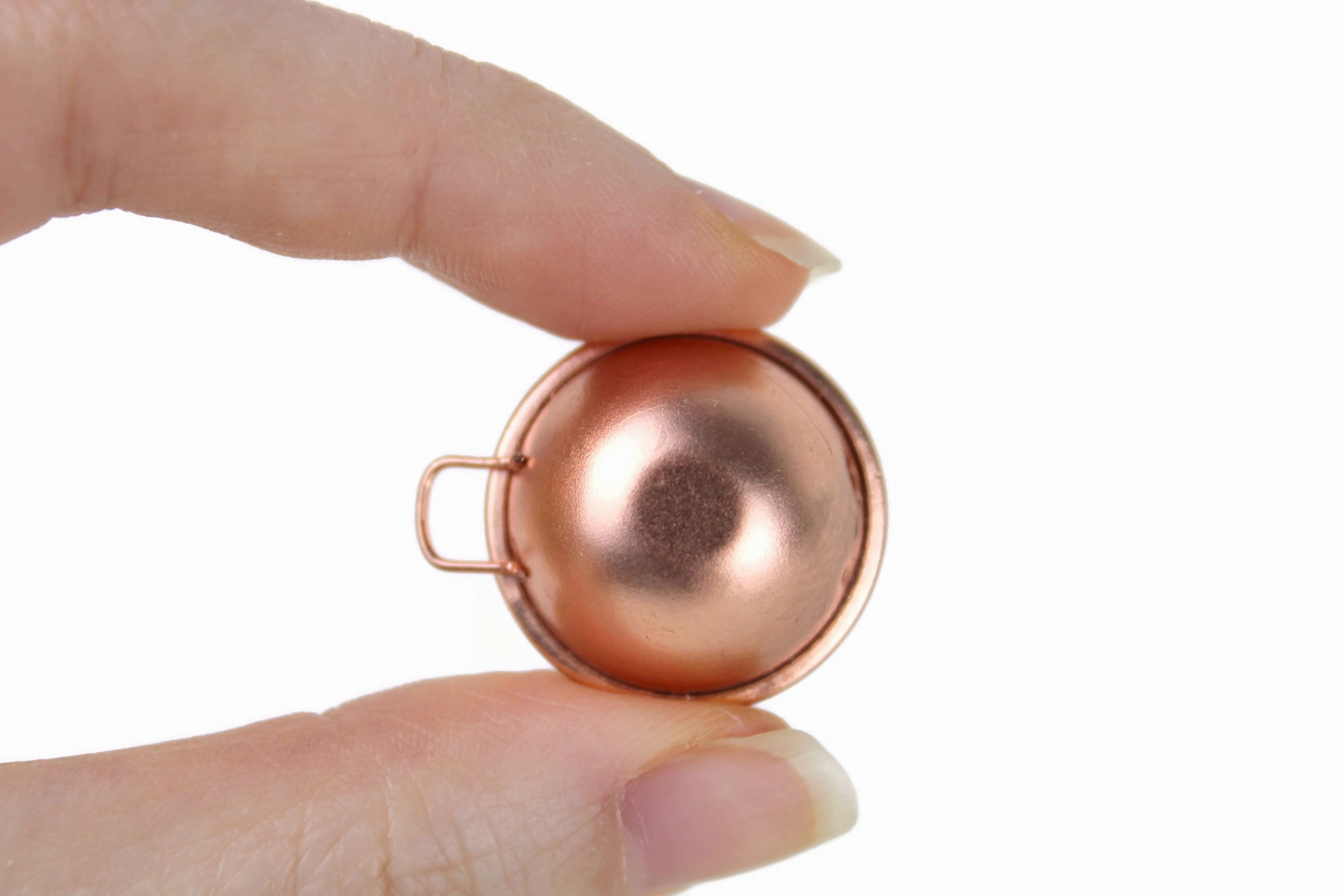 Set of 2 Vintage 1:12 Miniature Dollhouse Copper Nesting Bowls