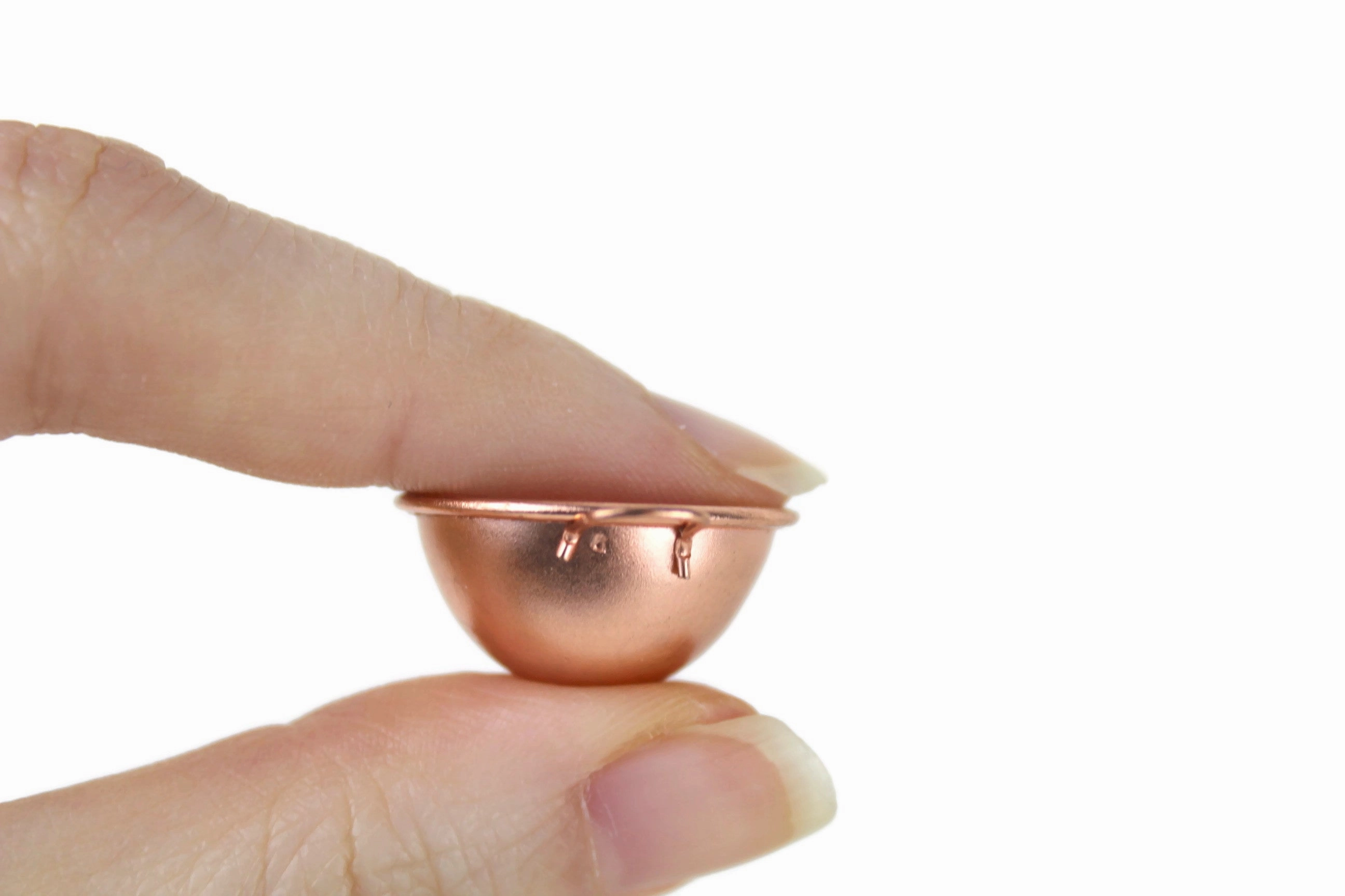 Set of 2 Vintage 1:12 Miniature Dollhouse Copper Nesting Bowls