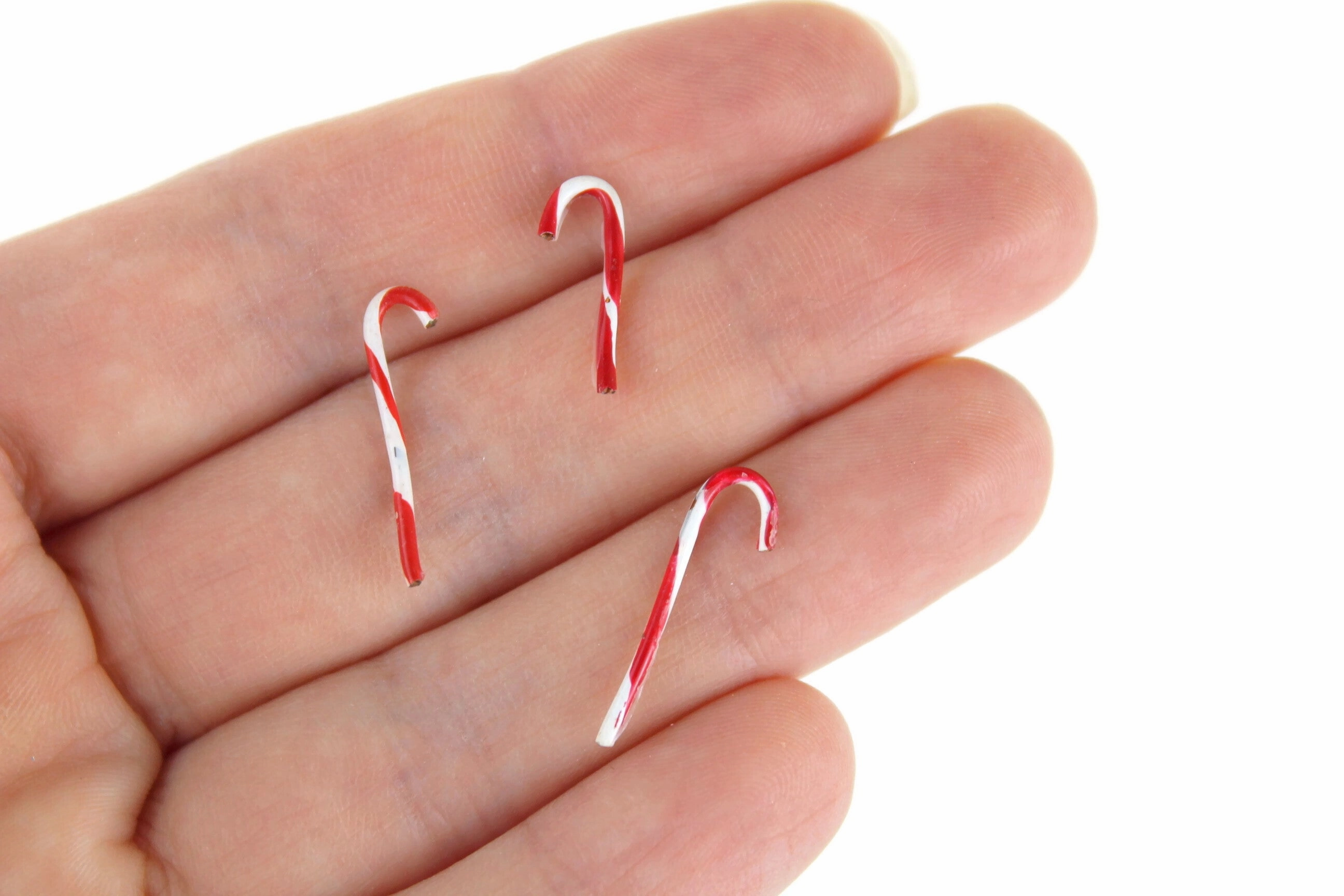 Set of 3 Vintage 1:12 Miniature Dollhouse Candy Canes