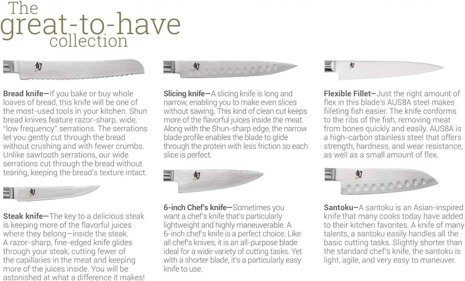 Shun Classic Steak Knife Set, 4 Piece, 4.75" Knives, Handcrafted Japanese Steak Knife Set, VG-MAX Core with Damascus Stainless Steel Cladding, Pakkawood Handle