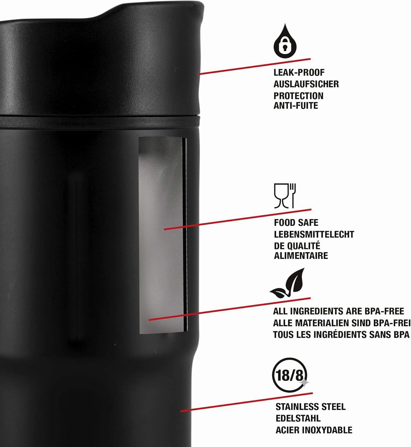 Sigg - Insulated Coffee Cup - Travel Mug Gemstone - Hot & Cold, Leakproof, BPA Free.