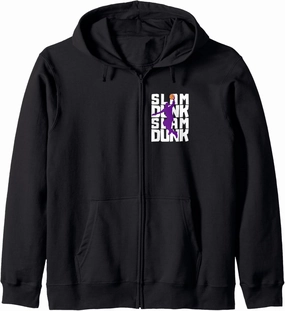Slam Dunk Basketball Sport USA Zip Hoodie