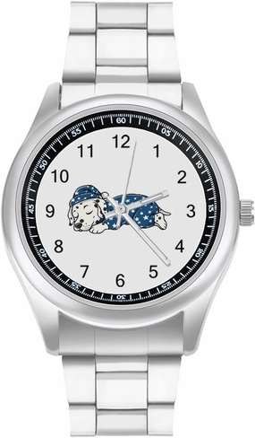 Sleeping Dalmatian Dog Casual Wrist Watches for Men Classic Business Dress Watch Big Face for Work Gym