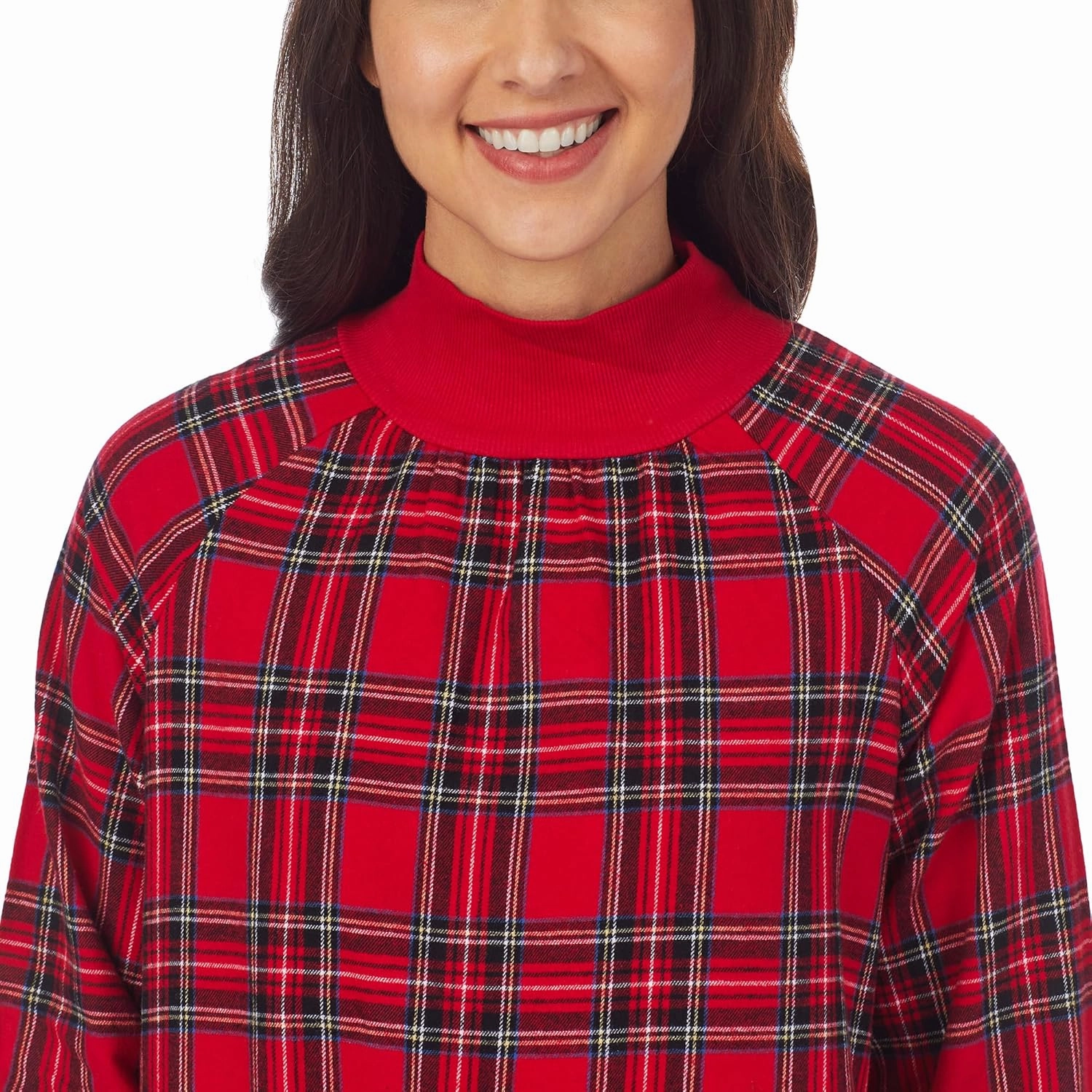 Sleepwear for Women Classic Long Sleeve Pop Over Neck Soft Flannel Pajama Nightgown