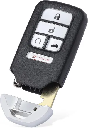 Smart Key Fob Keyless Entry Replacement Remote Key for Honda Accord 2018 2019 2020 2021 (FCC ID:CWTWB1G0090 P/N:72147-TVA-A01) 5 Buttons