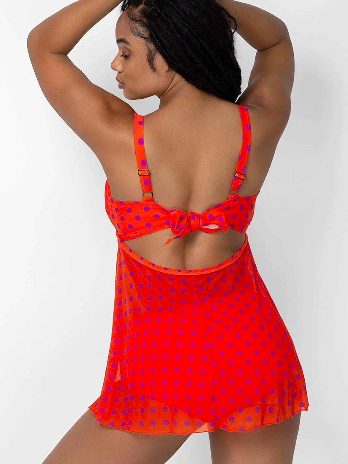 Smart & Sexy Women's Plus-Size Swimwear Top – Twist Bandeau Tankini with Built-in Support
