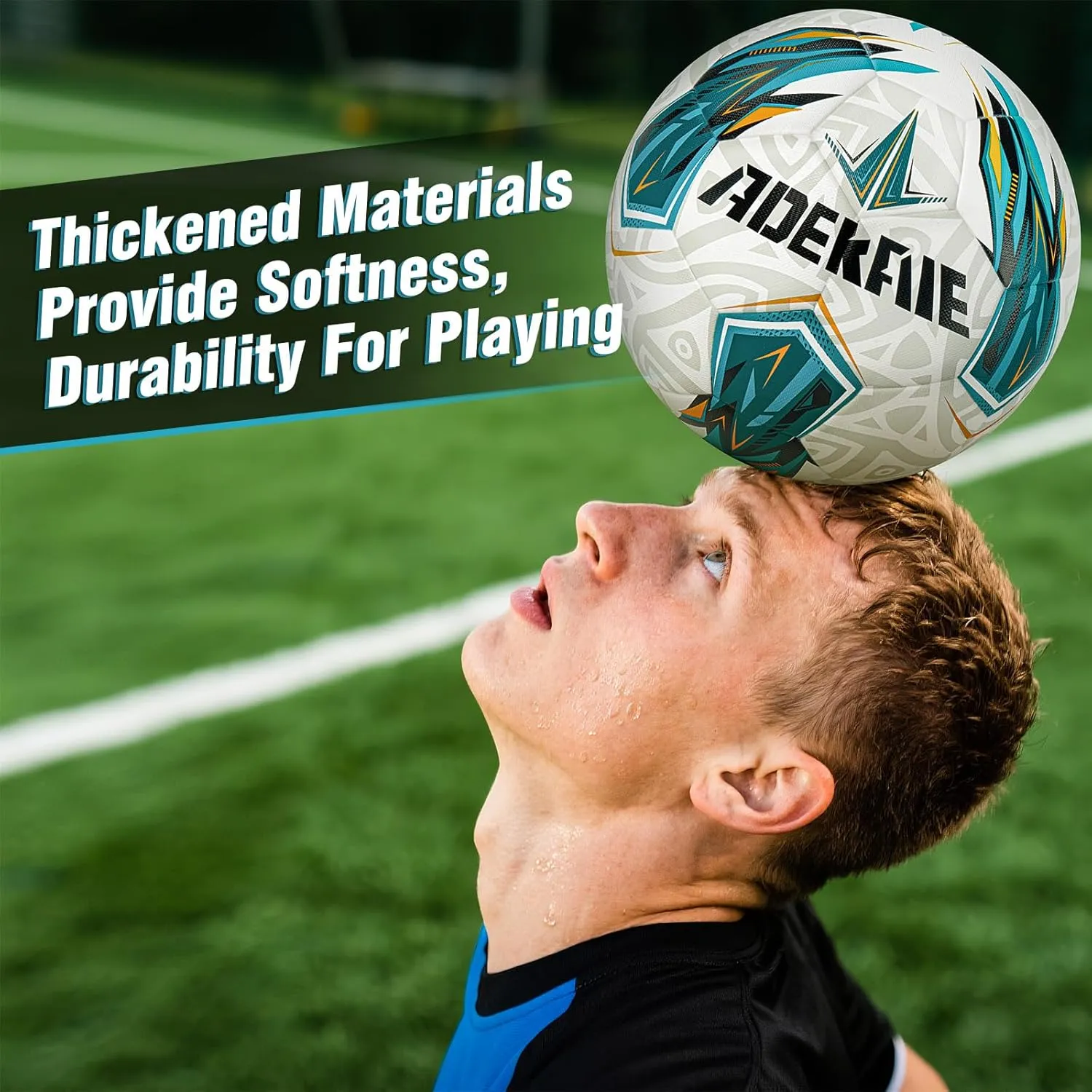 Soccer Ball Size 5, All-Weather Training & Match Ball, 32 PU Panel Seamless Thermal-Bonded, Ideal for Men,Women,Team Training,Goalkeeper