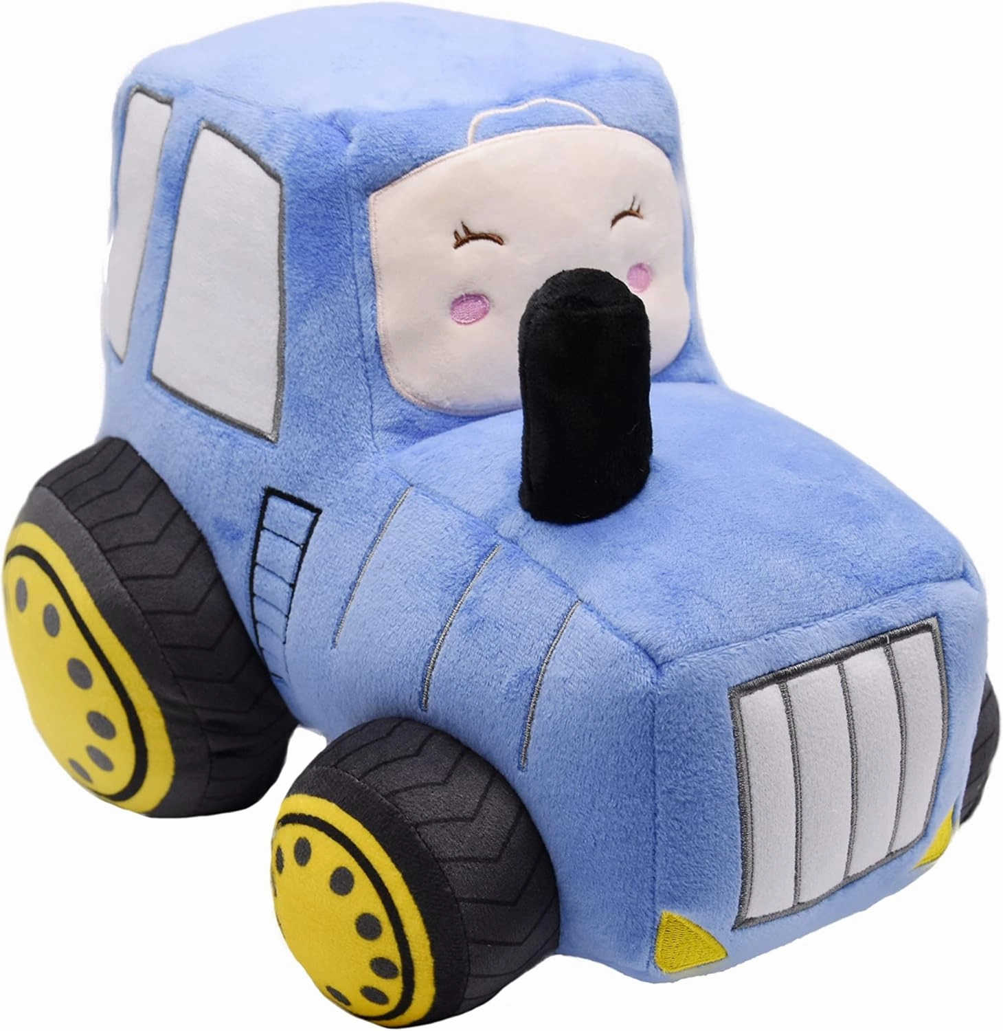 Soft Plush Tractor Stuffed Truck Toy Super Cute Car Plushie Throw Pillow Excellent Gifts for Kids or Birthday Party 12 Inches (Blue)