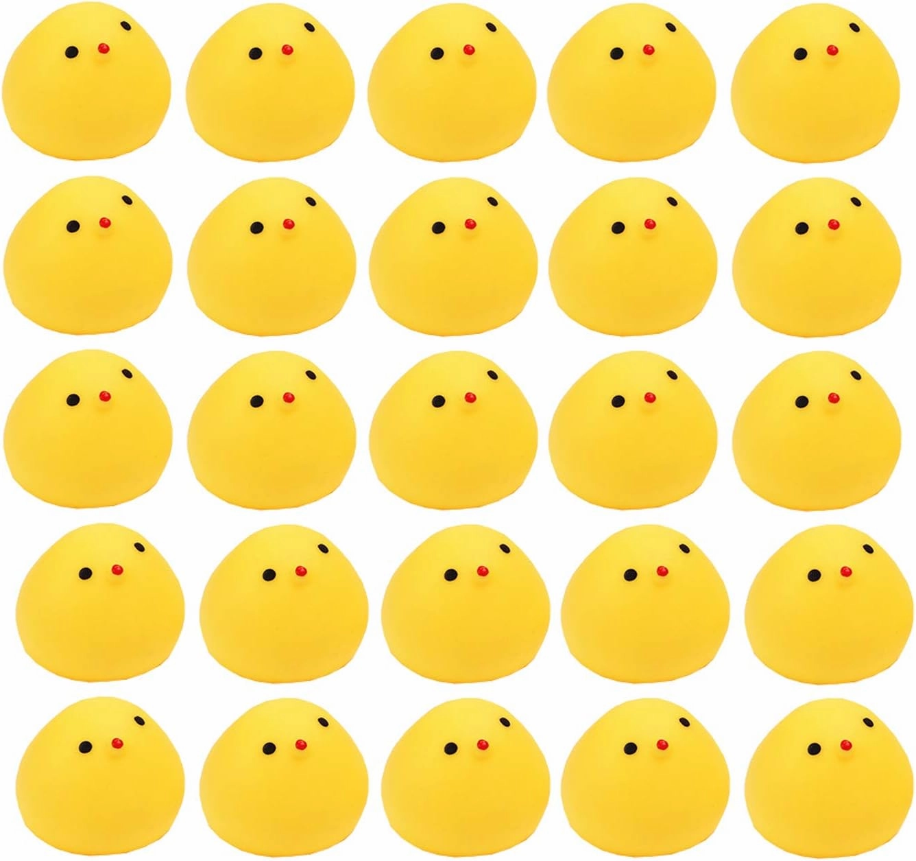 SOHAPY 100Pcs Mini Chicks Baby Shower Rubber Ducks, Squeak Fun Baby Yellow Rubber Bath Toy float Fun Decorations for Shower Birthday Party Favors Gift