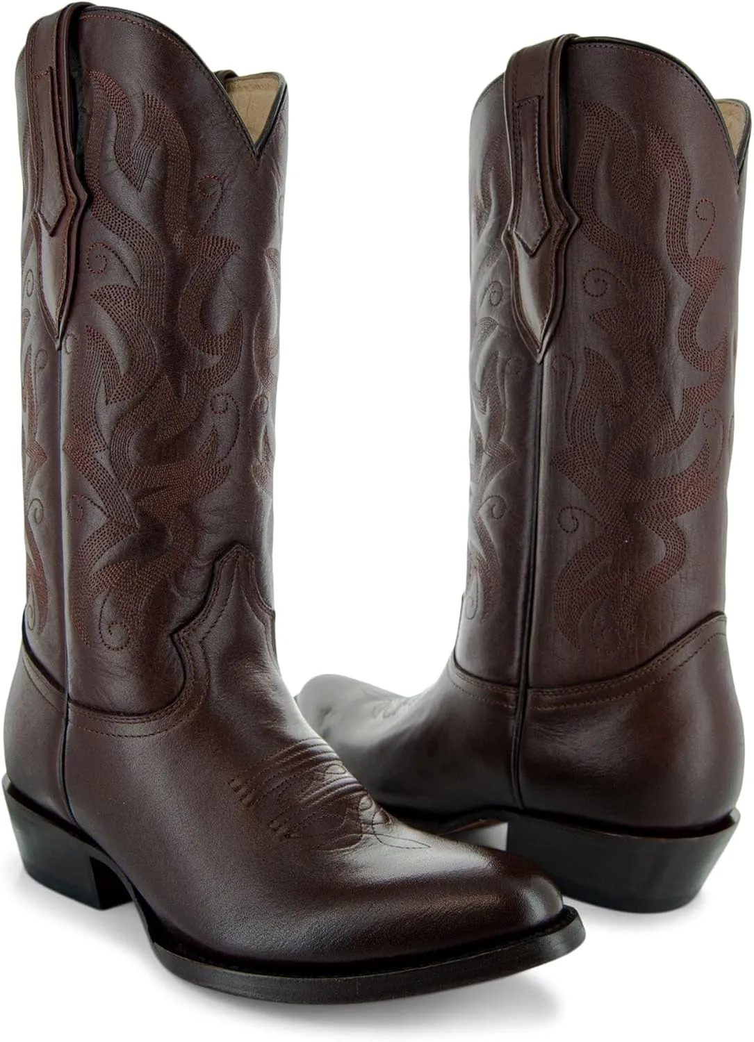 Soto Boots Mens Classic Round Toe Cowboy Boots H7001