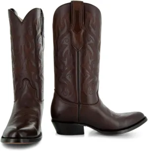 Soto Boots Mens Classic Round Toe Cowboy Boots H7001