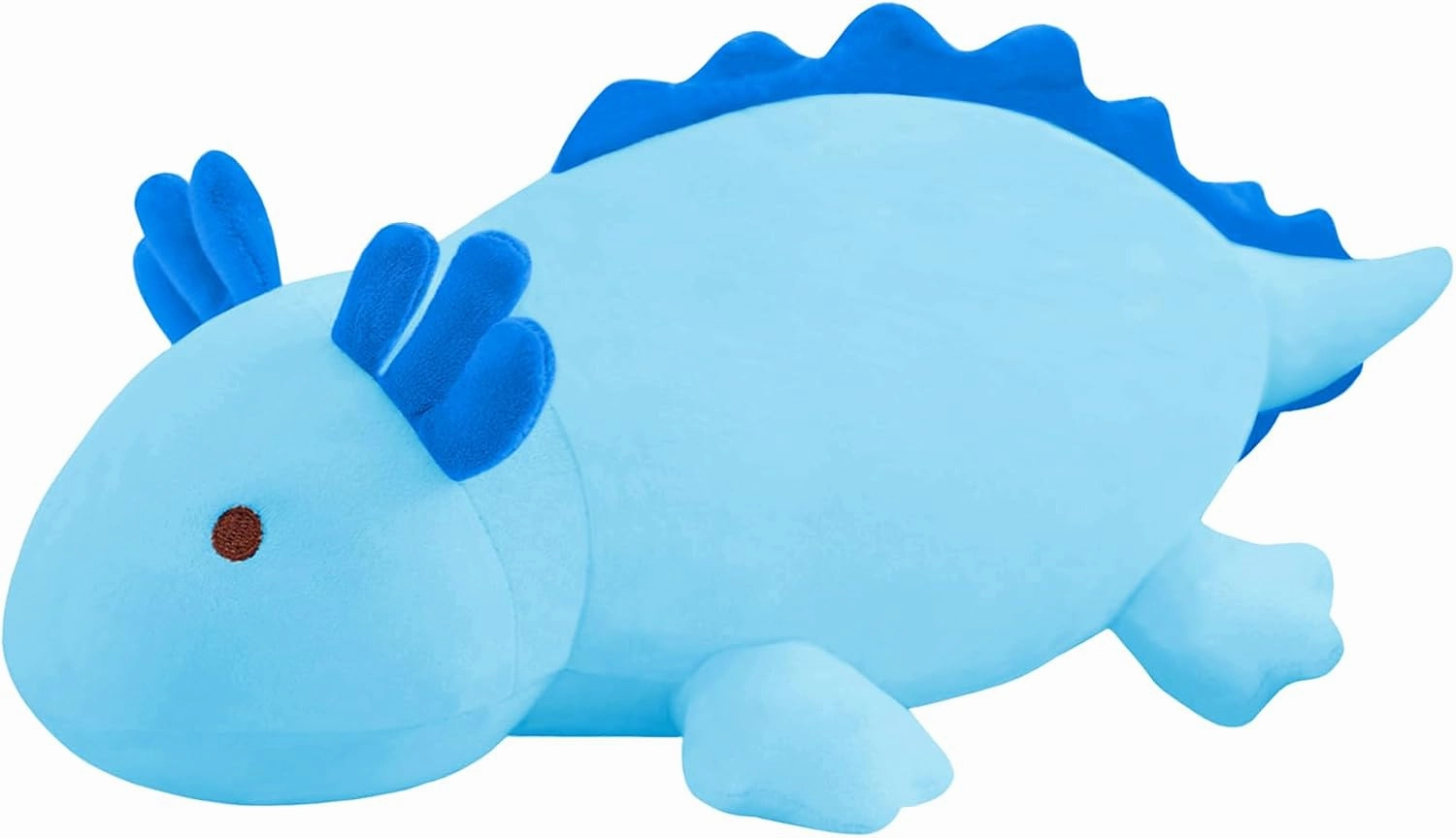 SQEQE Weighted Axolotl Plush Toy, Blue Axolotl Stuffed Animals Cute Plush Pillow, Kawaii Weighted Stuffed Animals Gifts for Girls & Boys Blue 9.8 Inch, 0.8 Lbs
