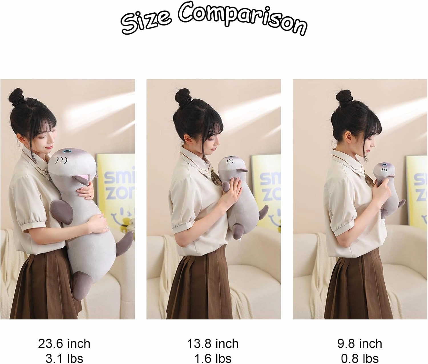 SQEQE Weighted Siamese Cat Plush, Weighted Siamese Cat Stuffed Animal, Cute Plushies Soft Pillow Toy Gift for Kids Adults 13.8 Inch, 1.6 Lbs