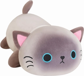 SQEQE Weighted Siamese Cat Plush, Weighted Siamese Cat Stuffed Animal, Cute Plushies Soft Pillow Toy Gift for Kids Adults 13.8 Inch, 1.6 Lbs