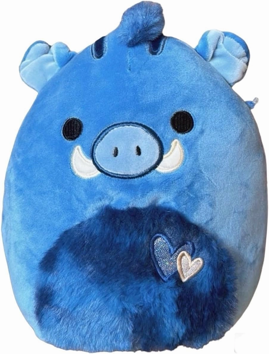 Squishmallows 8" Berjon The Blue Warthog Valentine's Day Plush- Officially Licensed Kellytoy - Collectible Soft & Squishy Stuffed Animal Toy - Gift for Kids,Girls & Boys -8 Inch