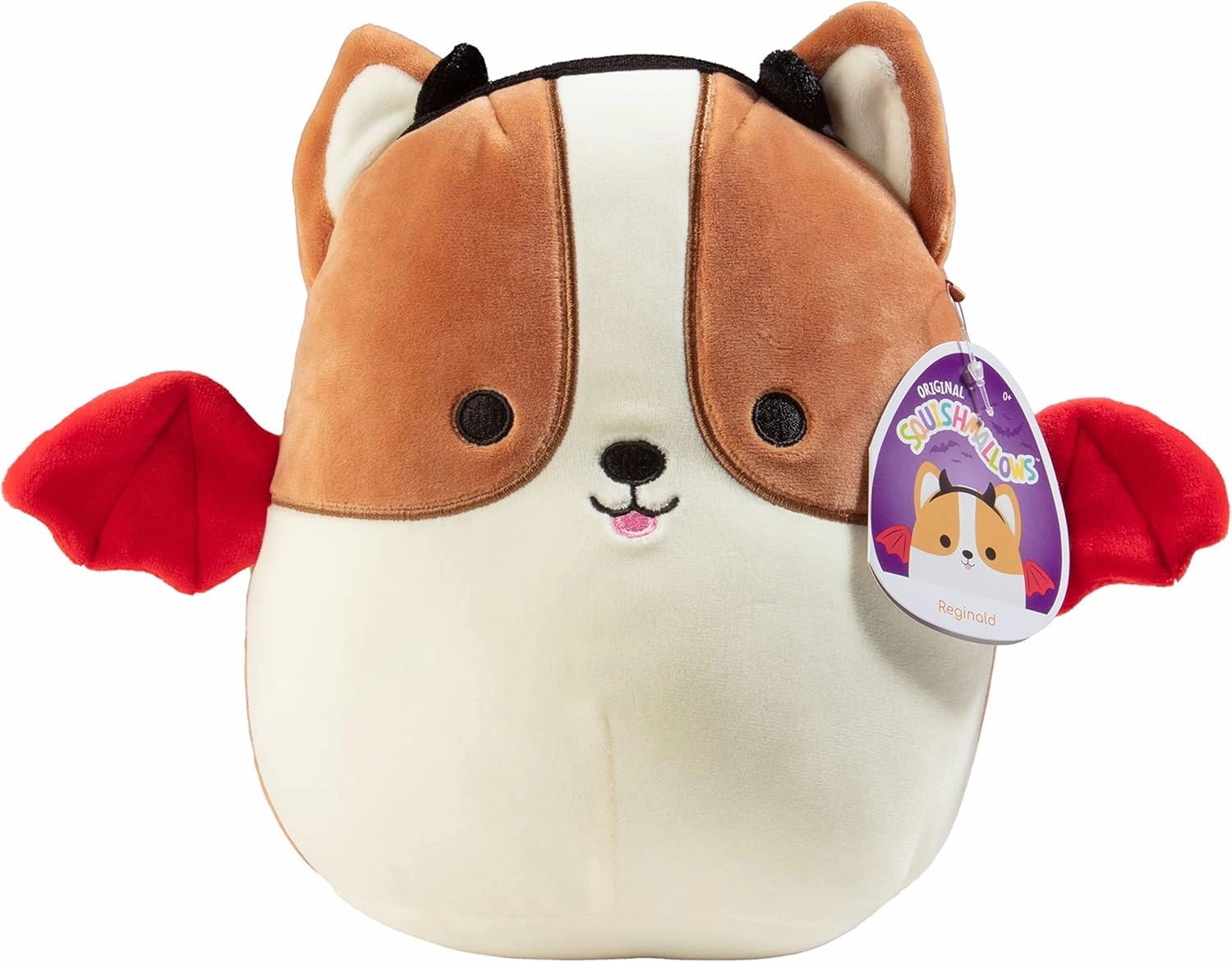 Squishmallows 8" Reginald The Corgi Devil Dog - Official Kellytoy Plush - Cute and Soft Stuffed Animal Toy - Great Gift for Kids - Ages 2 