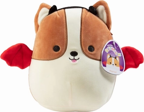 Squishmallows 8" Reginald The Corgi Devil Dog - Official Kellytoy Plush - Cute and Soft Stuffed Animal Toy - Great Gift for Kids - Ages 2 
