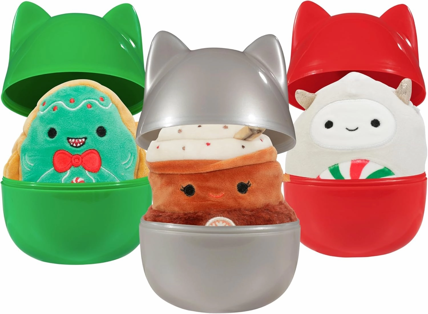 Squishmallows Original 4-Inch Mystery Capsules 3 Pack Eggs - Official Jazwares Plush - Collectible Soft & Squishy Mini Stuffed Animal Toy - Add to Your Squad - Gift for Kids, Girls & Boys