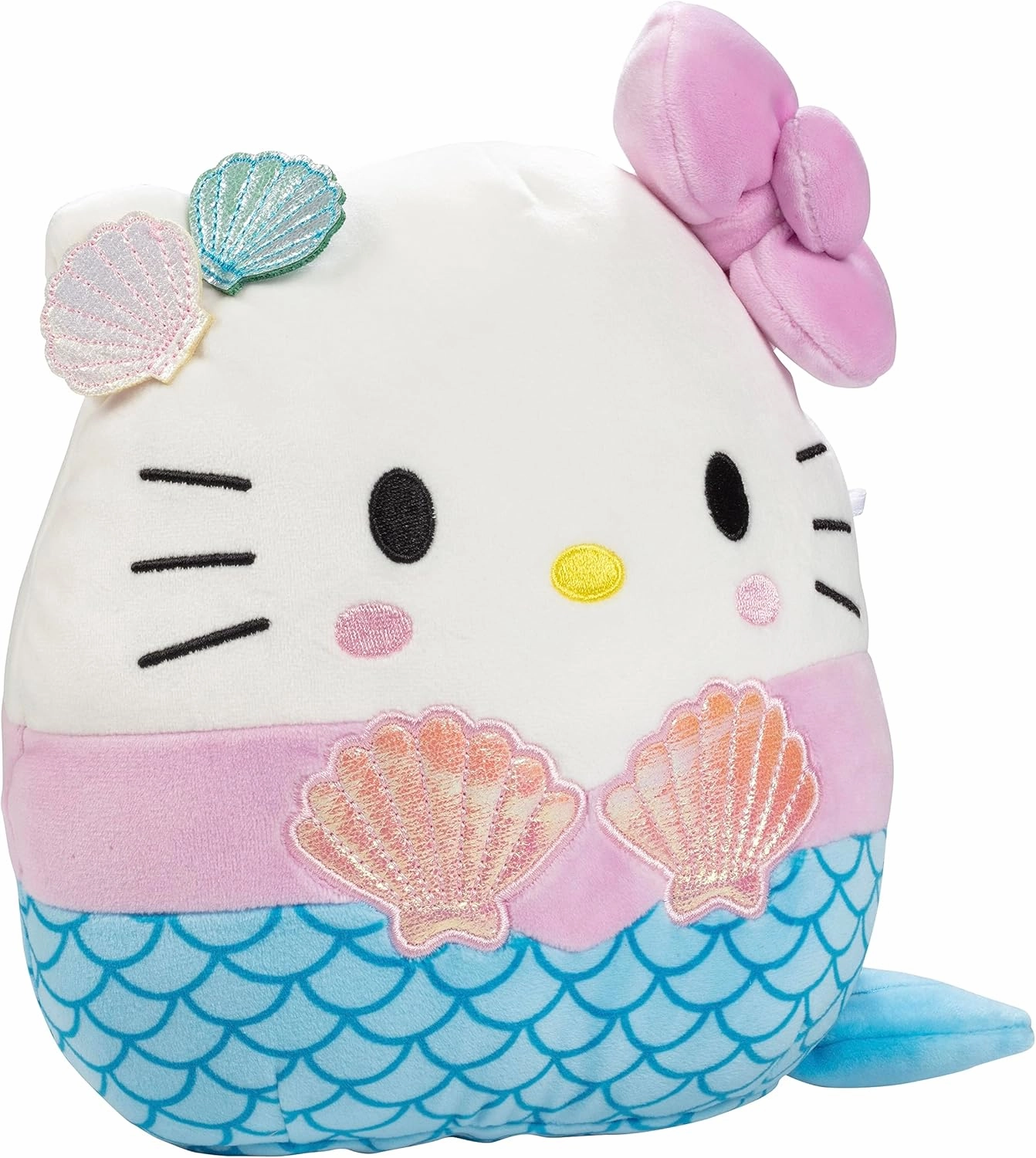 Squishmallows Original 8-Inch Hello Kitty Mermaid - Official Jazwares Plush - Collectible Soft & Squishy Sanrio Stuffed Animal Toy - Add to Your Squad - Gift for Kids, Girls & Boys