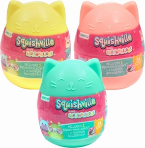 Squishmallows Squishville Series 12 Mini Mystery Plush (3 Pack) Official Jazwares Plush - Collectible Soft & Squishy Blind Capsules - Styles May Vary - Gift for Boys, Girls & Kids