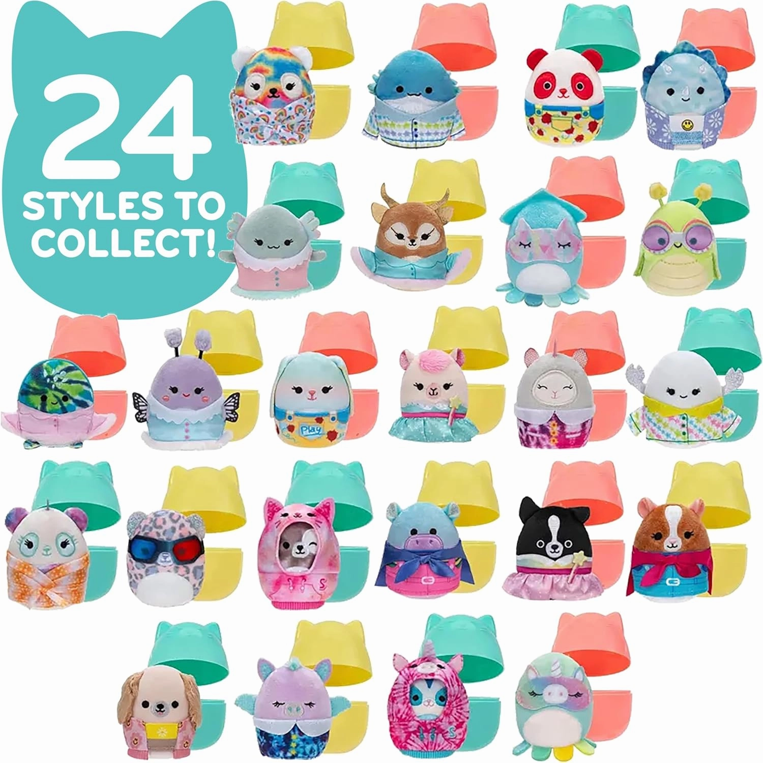 Squishmallows Squishville Series 12 Mini Mystery Plush (3 Pack) Official Jazwares Plush - Collectible Soft & Squishy Blind Capsules - Styles May Vary - Gift for Boys, Girls & Kids