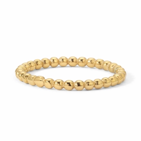 Stainless Steel Beaded Ball Ring