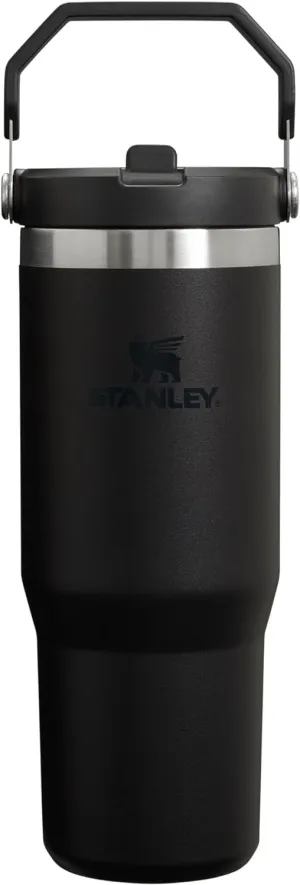 Stanley IceFlow Stainless Steel Tumbler - Vacuum Insulated Water Bottle for Home, Office or Car Reusable Cup with Straw Leak Resistant Flip Cold for 12 Hours or Iced for 2 Days, Black 2.0, 30oz