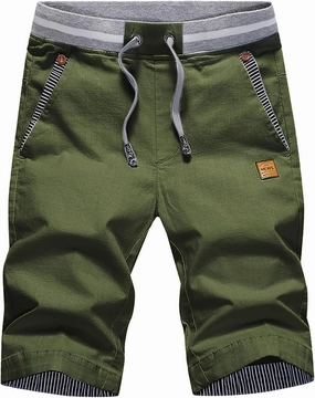 STICKON Men's Shorts Casual Classic Fit Drawstring Summer Beach Shorts with Elastic Waist and Pockets