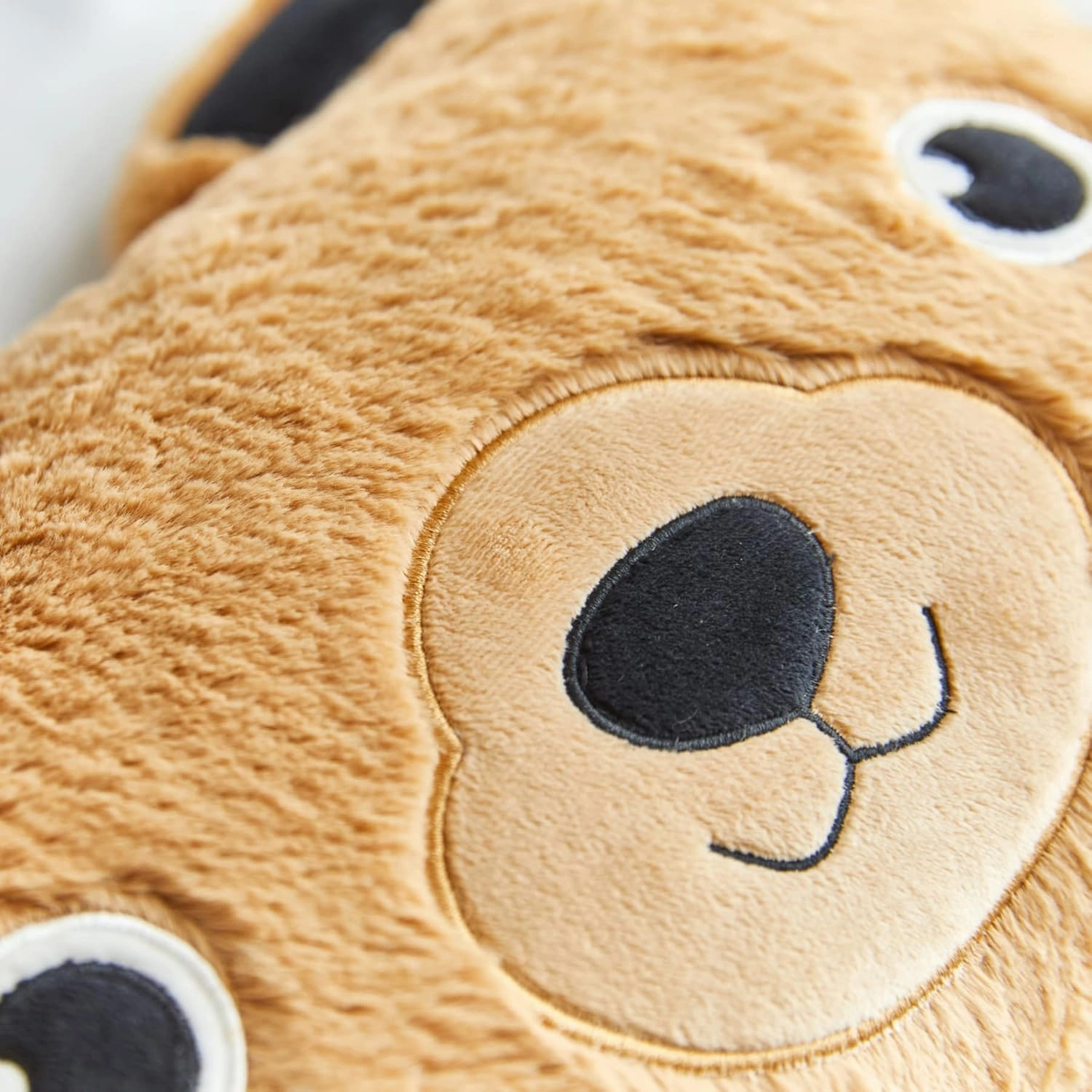 Stuffed Animal Lumbar Pillow, Super Soft Plush Cuddle Throw Pillow for Kids, Cute Bear Pillow, 10 x 16 Inches, Brown