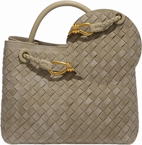 Suede Woven Tote Bag for Women, Top-handle Suede Woven Hobo Clutch Leather Crossbody Purse Shoulder Satchel Handbag