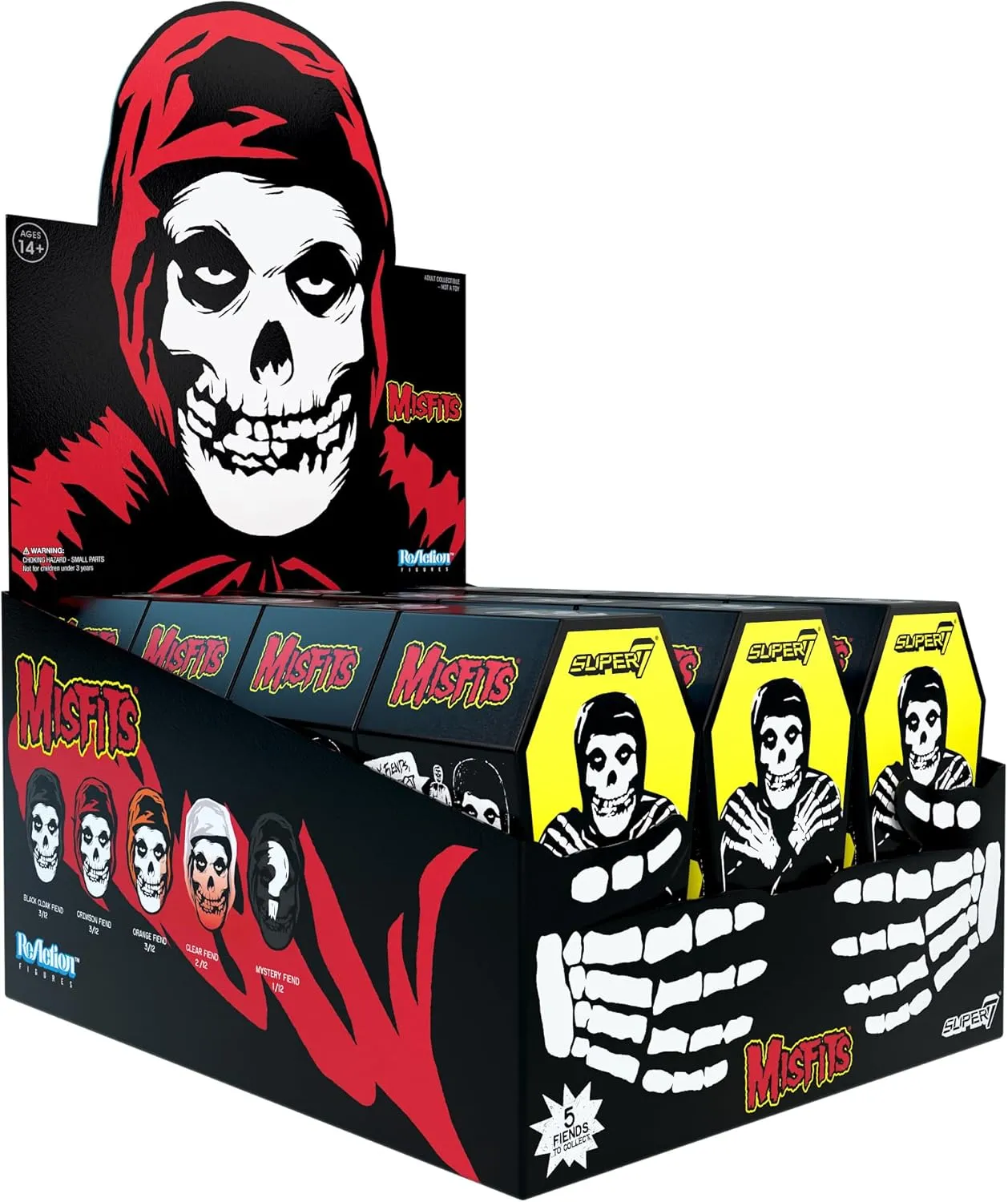 Super7 Misfits Blind Box Flat - (12 Pack) 3.75" Misfits Action Figures Classic Music Collectibles and Retro Toys