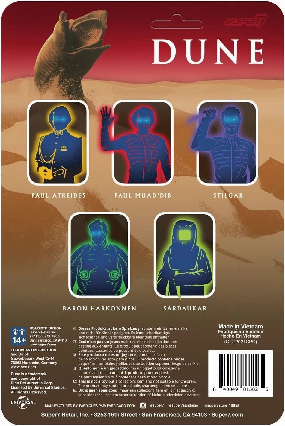 Super7 Dune Baron Harkonnen - 3.75" Dune Action Figure Classic Movie Collectibles and Retro Toys