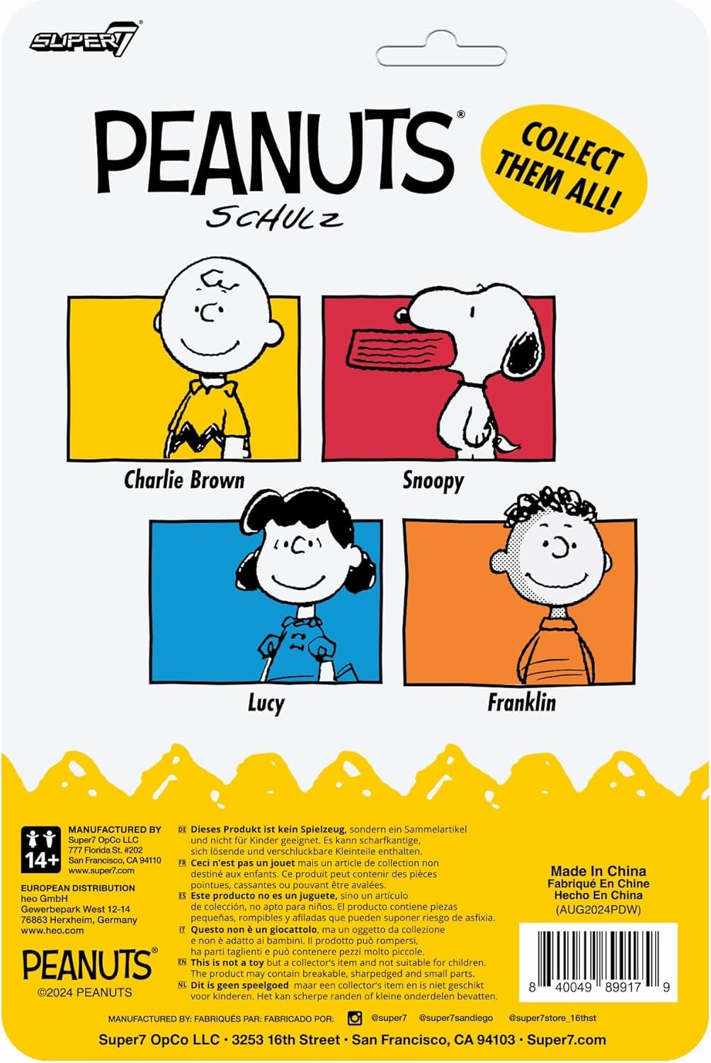 Super7 Peanuts Charlie Brown - 3.75" Peanuts Action Figure Classic Cartoon Collectibles and Retro Toys