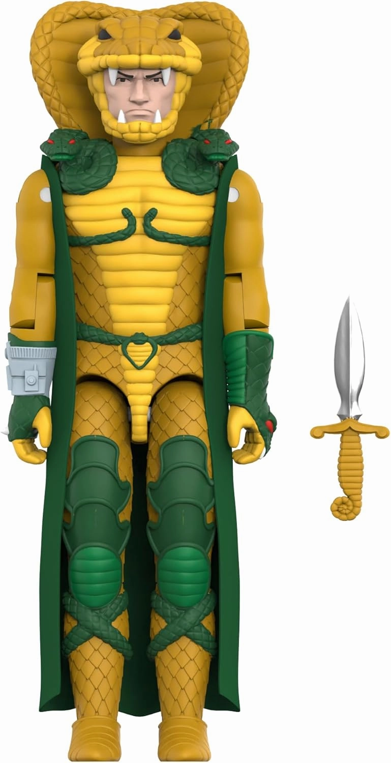 Super7 Reaction  G.I. Joe Serpentor (Cartoon) - 3.75" G.I. Joe Action Figure with Accessory Classic Cartoon Collectibles and Retro Toys