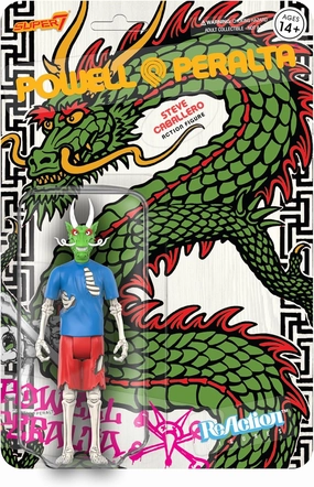 Super7 Steve Caballero Chinese Dragon (Recolor) - 3.75" Powell-Peralta Action Figure Classic Skateboard Collectibles and Retro Toys