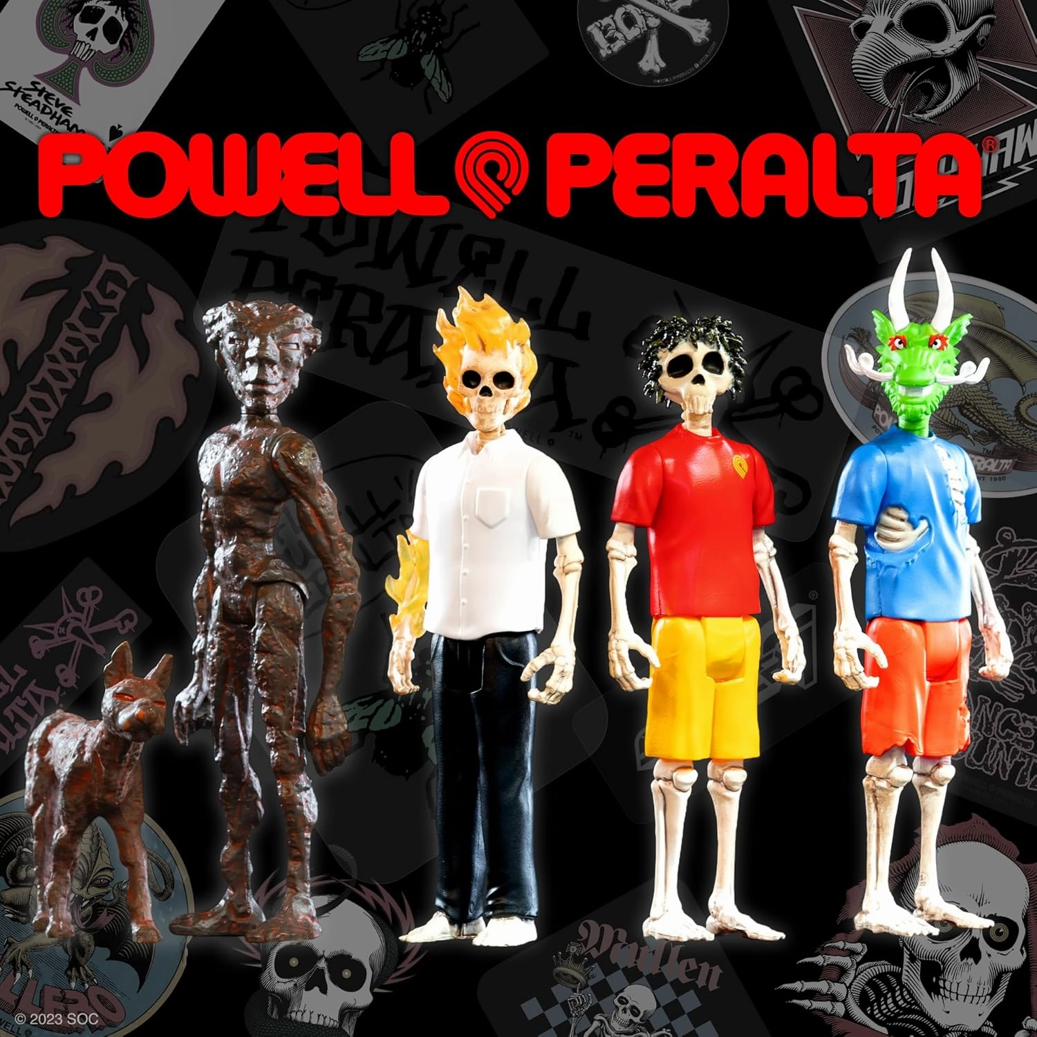 Super7 Steve Caballero Chinese Dragon (Recolor) - 3.75" Powell-Peralta Action Figure Classic Skateboard Collectibles and Retro Toys