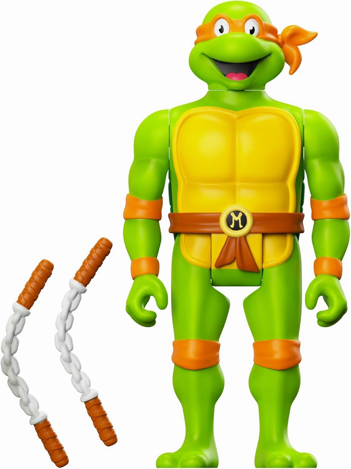Super7 Teenage Mutant Ninja Turtles Michelangelo - 3.75" TMNT Action Figure with Accessories Classic Cartoon Collectibles and Retro Toys