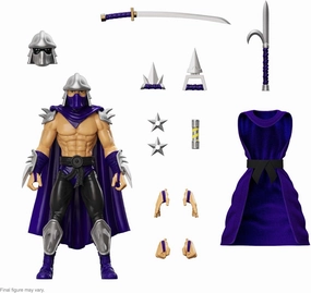 Super7 ULTIMATES! Teenage Mutant Ninja Turtles Shredder (Silver Armor) - 7" TMNT Action Figure with Accessories Classic Cartoon Collectibles