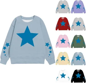 Sweatshirt for Unisex Teen 2024 Fashion Graphic Print Long Sleeve Pullover Loose Fit Trendy Warm Tops 1-10 Years