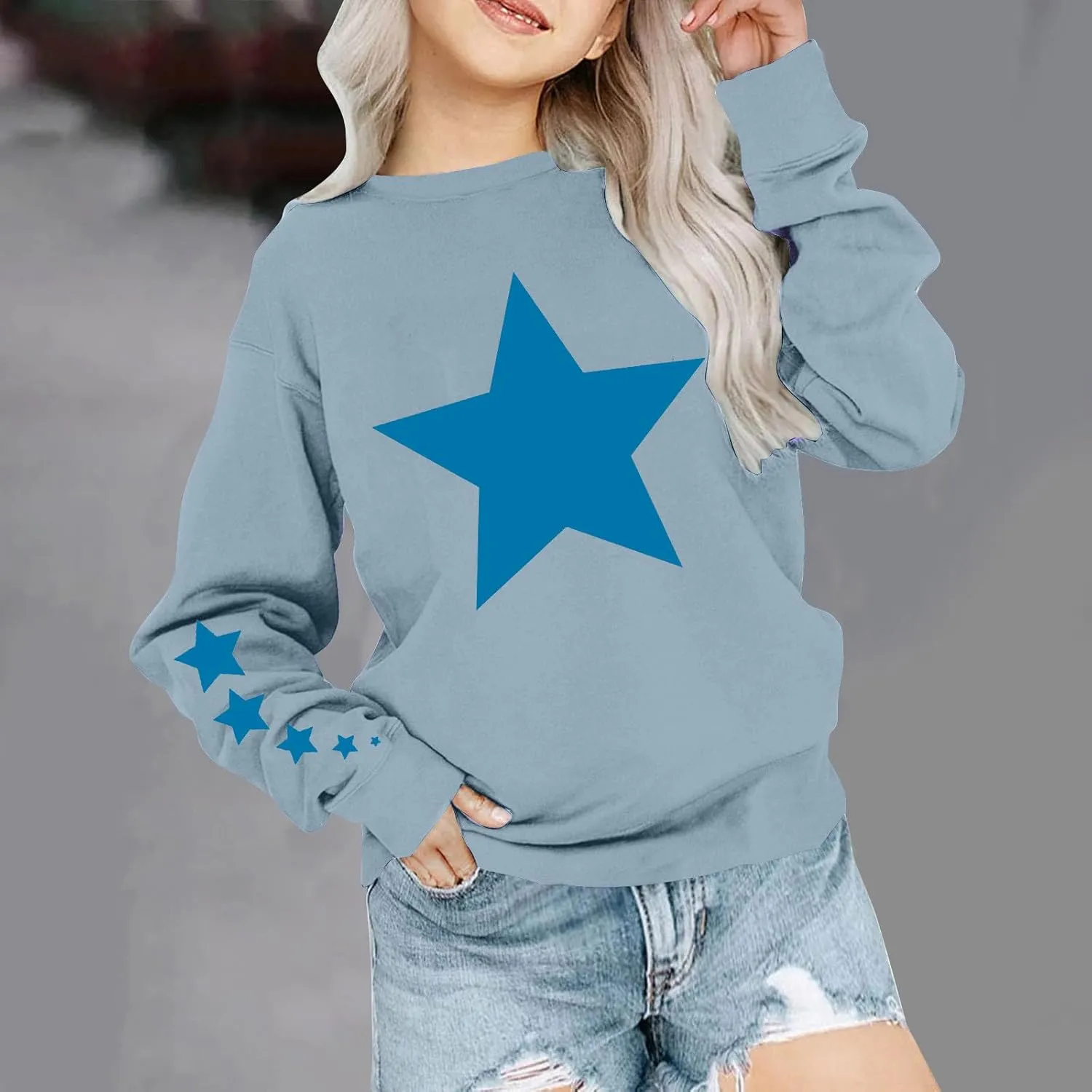 Sweatshirt for Unisex Teen 2024 Fashion Graphic Print Long Sleeve Pullover Loose Fit Trendy Warm Tops 1-10 Years