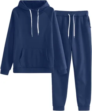 Sweatsuits for Women Two Piece Fall Outfits Plus Size Workout Sets Tracksuit Long Sleeve Hoodie Jogger Pants Matching Suits