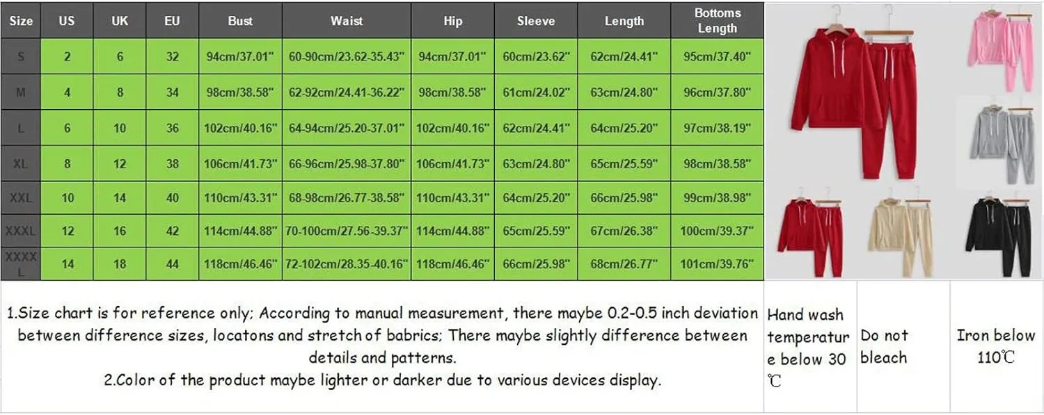 Sweatsuits for Women Two Piece Fall Outfits Plus Size Workout Sets Tracksuit Long Sleeve Hoodie Jogger Pants Matching Suits