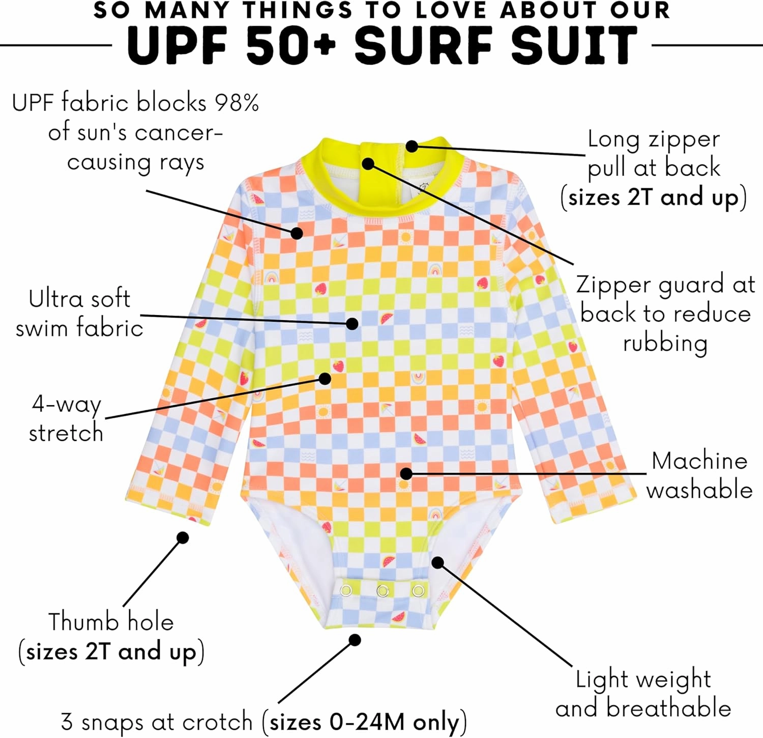SwimZip® Girls' Long Sleeve UPF 50  One-Piece Swimsuit - Ages 6-14