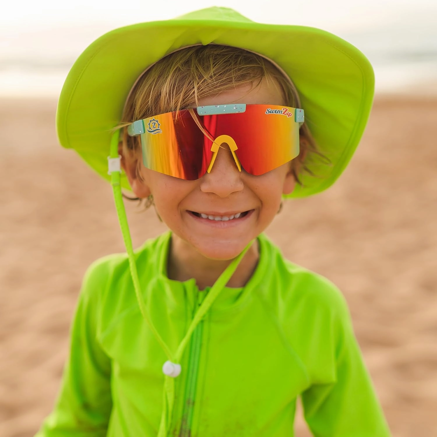 SwimZip Wide Brim Sun Hat | UPF 50  Protection for Baby, Toddler, and Kids