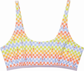 SwimZip Women's Scoop Neck Halter Top Bikini - UPF 50  Sun Protection