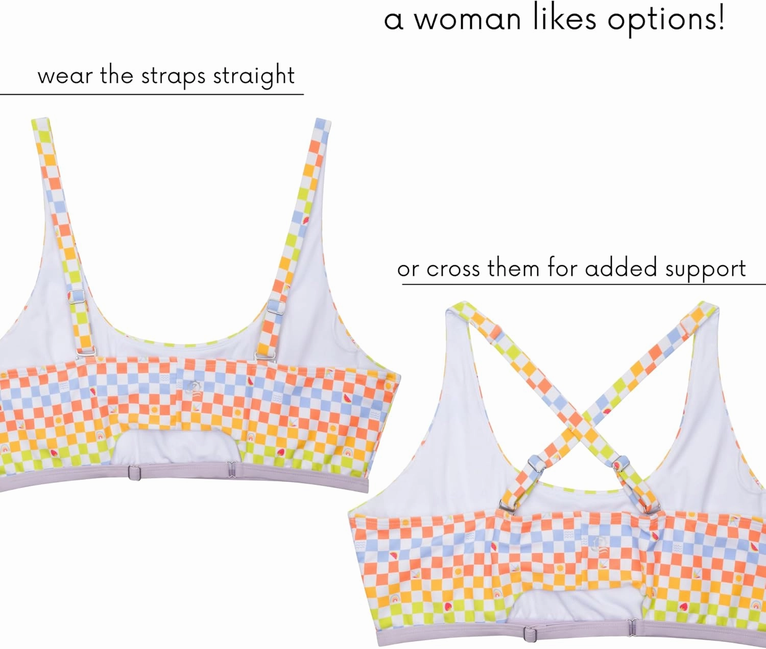 SwimZip Women's Scoop Neck Halter Top Bikini - UPF 50  Sun Protection