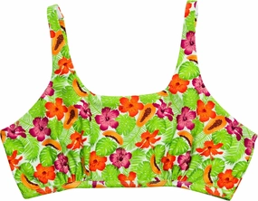 SwimZip Women's Scoop Neck Halter Top Bikini - UPF 50  Sun Protection
