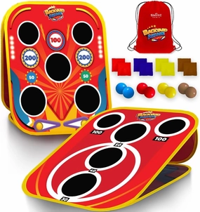 SWOOC Games - Backyard Arcade™ | 2-in-1 Bean Bag Toss Game for Kids w/Carry Bag | 5-Second Setup & Storage | Outside Toys for Toddlers | Carnival Games for Kids | Outdoor Toddler Activities